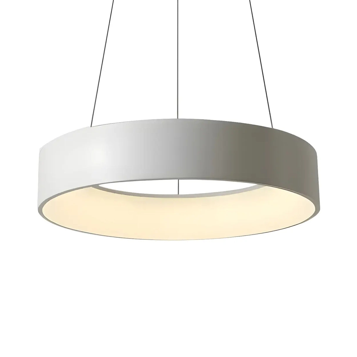 Minimalist Round Metal LED Dining Room Pendant Light Image - 11