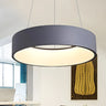Minimalist Round Metal LED Dining Room Pendant Light Image - 5