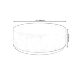 Minimalist Round Wood Top Metal Base Coffee Table #size