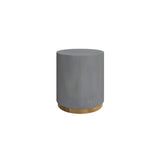 Minimalist Round Wood Top Metal Base Coffee Table Image - 9
