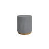 Minimalist Round Wood Top Metal Base Coffee Table Image - 9