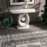 Minimalist Sculptural Fiberglass White Console Table Image - 6