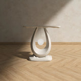 Minimalist Sculptural Fiberglass White Console Table Image - 7