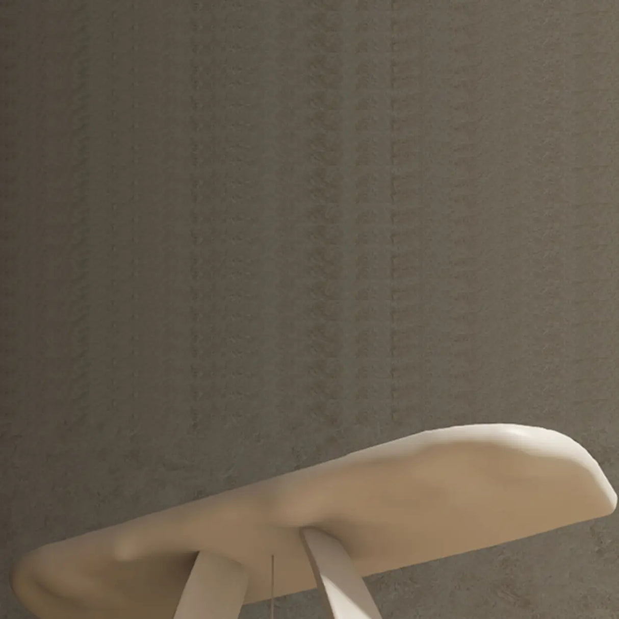 Minimalist Sculptural Fiberglass White Console Table Image - 8