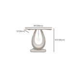 Minimalist Sculptural Fiberglass White Console Table #size