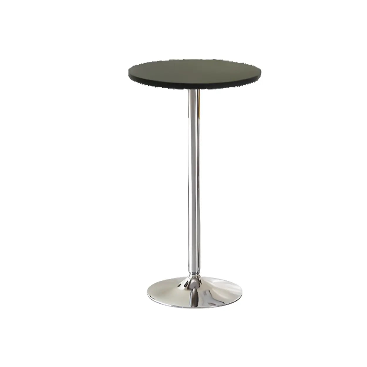 Minimalist Small Round Pedestal Pine Wood Brown Bar Table Image - 11
