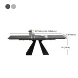 Minimalist Smoke Slate Rectangular Dining Table Grey Image - 11