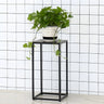 Minimalist Square 1 Tier Metal Frame Black Plant Stand Image - 19