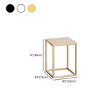 Minimalist Square 1 Tier Metal Frame Black Plant Stand #size