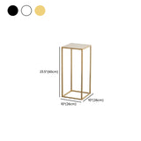 Minimalist Square 1 Tier Metal Frame Black Plant Stand Image - 24