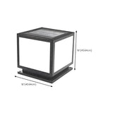 Minimalist Square Metal Solar Outdoor Post Light Black Image - 19
