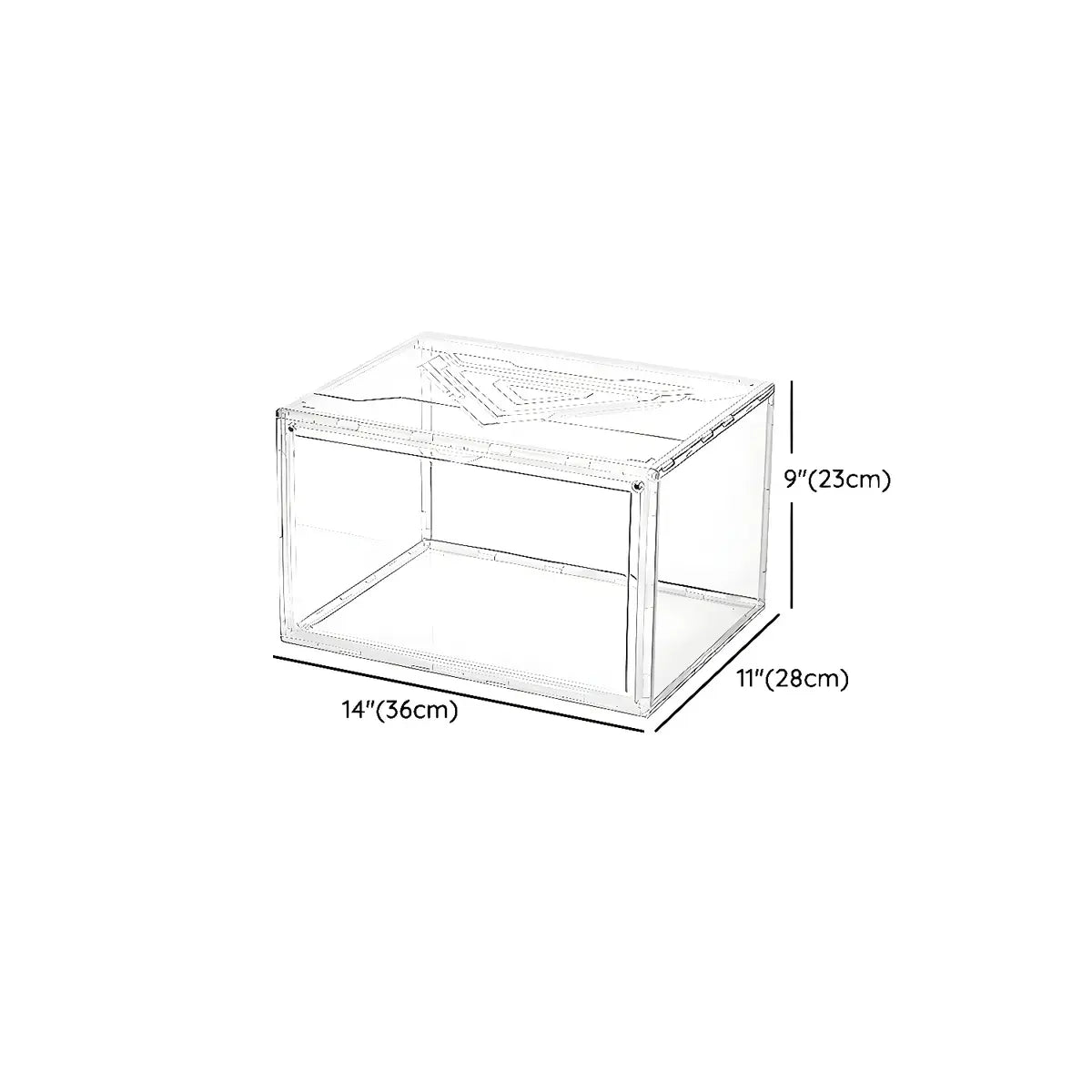 Minimalist Stackable Clear Acrylic Shoe Storage Box 