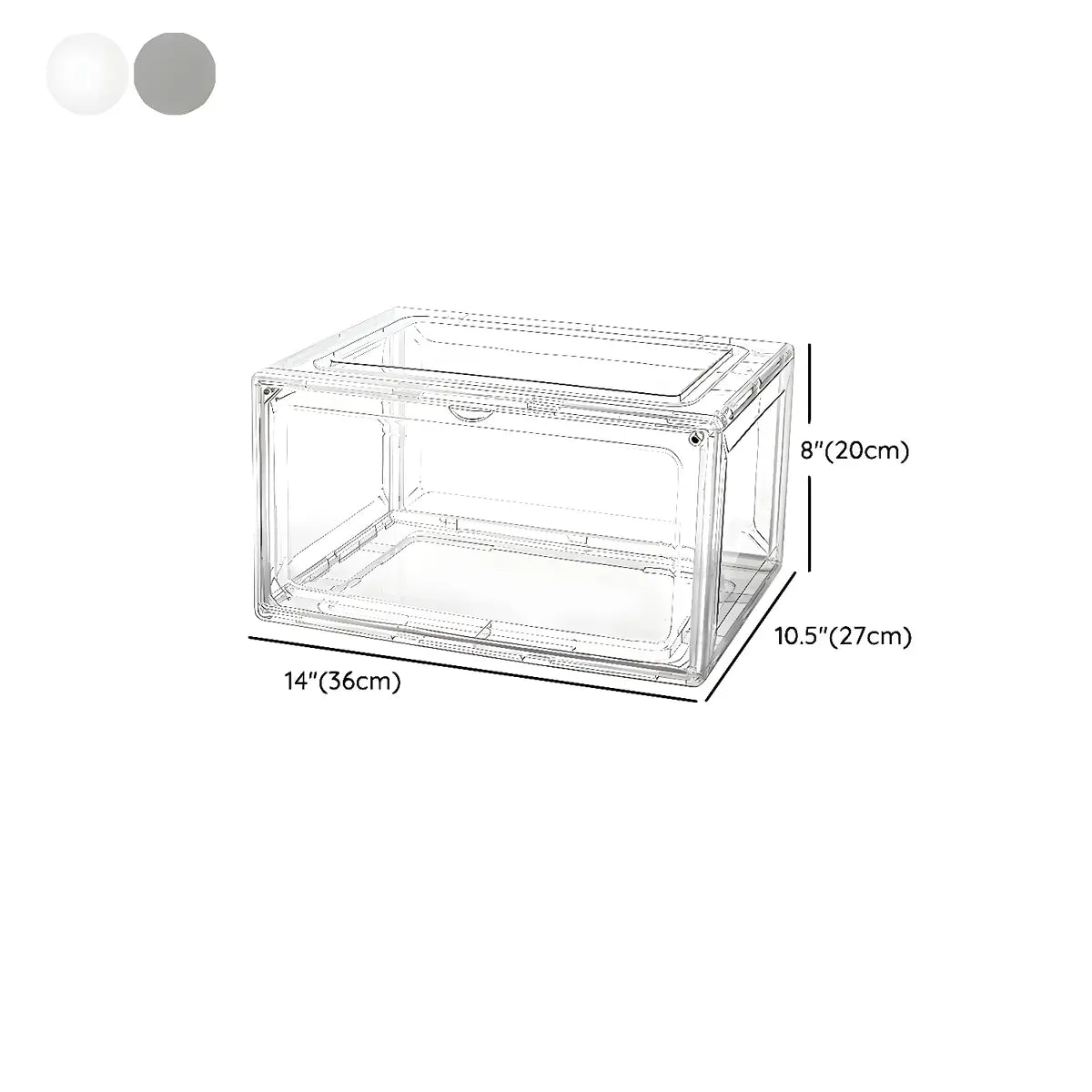 Minimalist Stackable Clear Acrylic Shoe Storage Box Image - 16