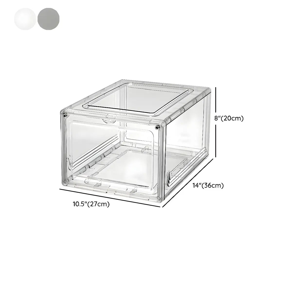 Minimalist Stackable Clear Acrylic Shoe Storage Box Image - 17