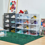 Minimalist Stackable Clear Plastic Shoe Storage Box Image - 1