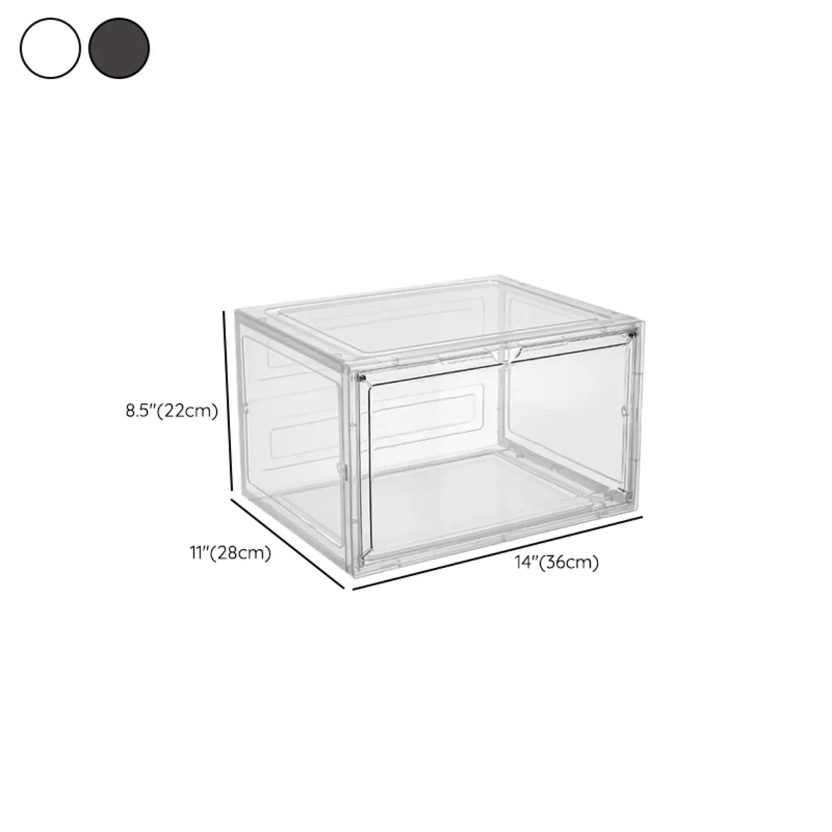 Minimalist Stackable Clear Plastic Shoe Storage Box 