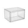 Minimalist Stackable Clear Plastic Shoe Storage Box Image - 2