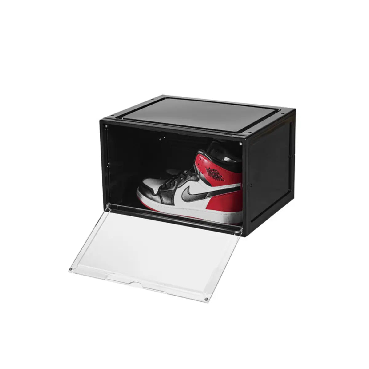 Minimalist Stackable Clear Plastic Shoe Storage Box Image - 3
