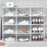 Minimalist Stackable Clear Plastic Shoe Storage Box Image - 6