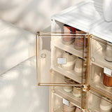 Minimalist Stackable White Plastic Shoe Storage Box Image - 14