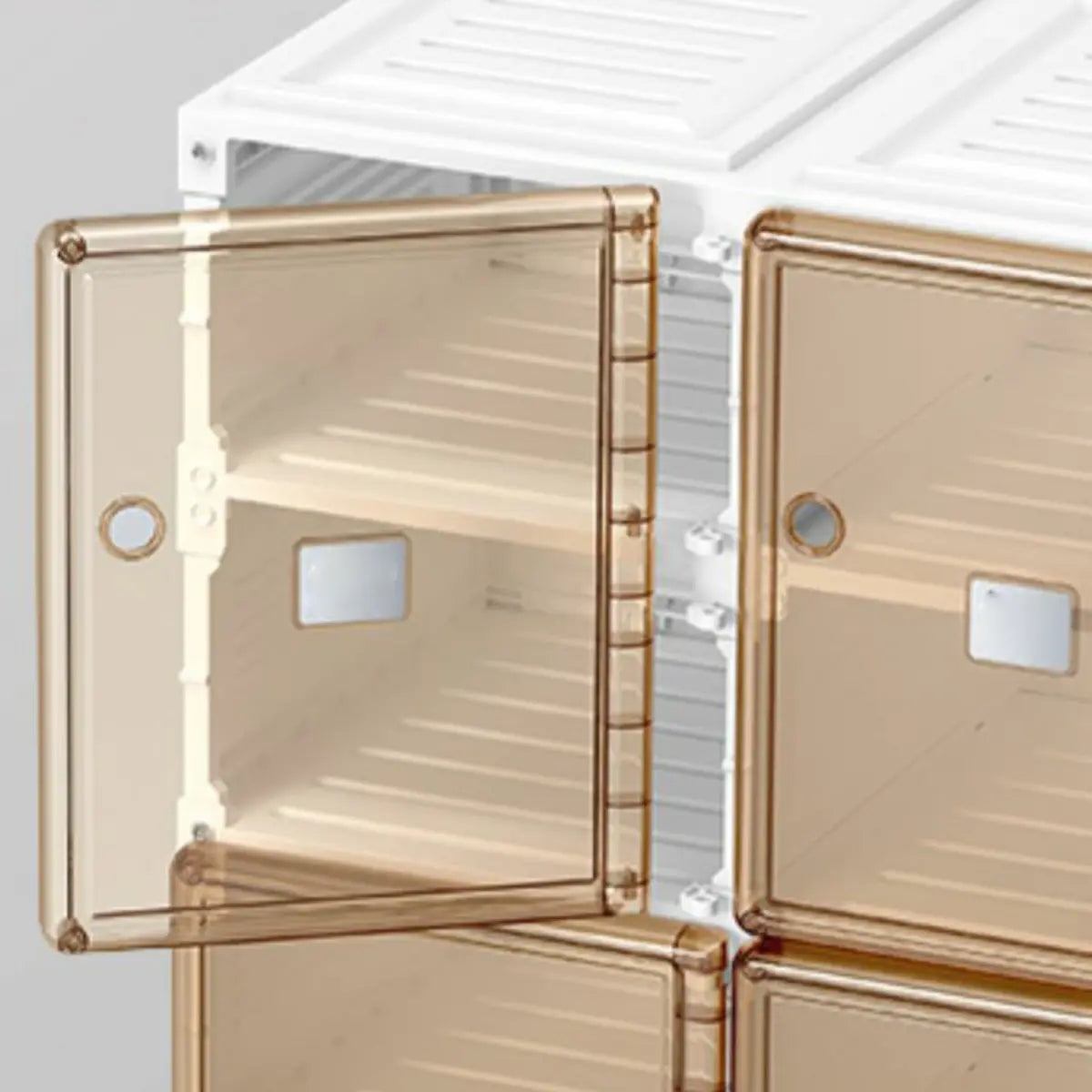 Minimalist Stackable White Plastic Shoe Storage Box Image - 18