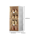 Minimalist Stackable White Plastic Shoe Storage Box Image - 22
