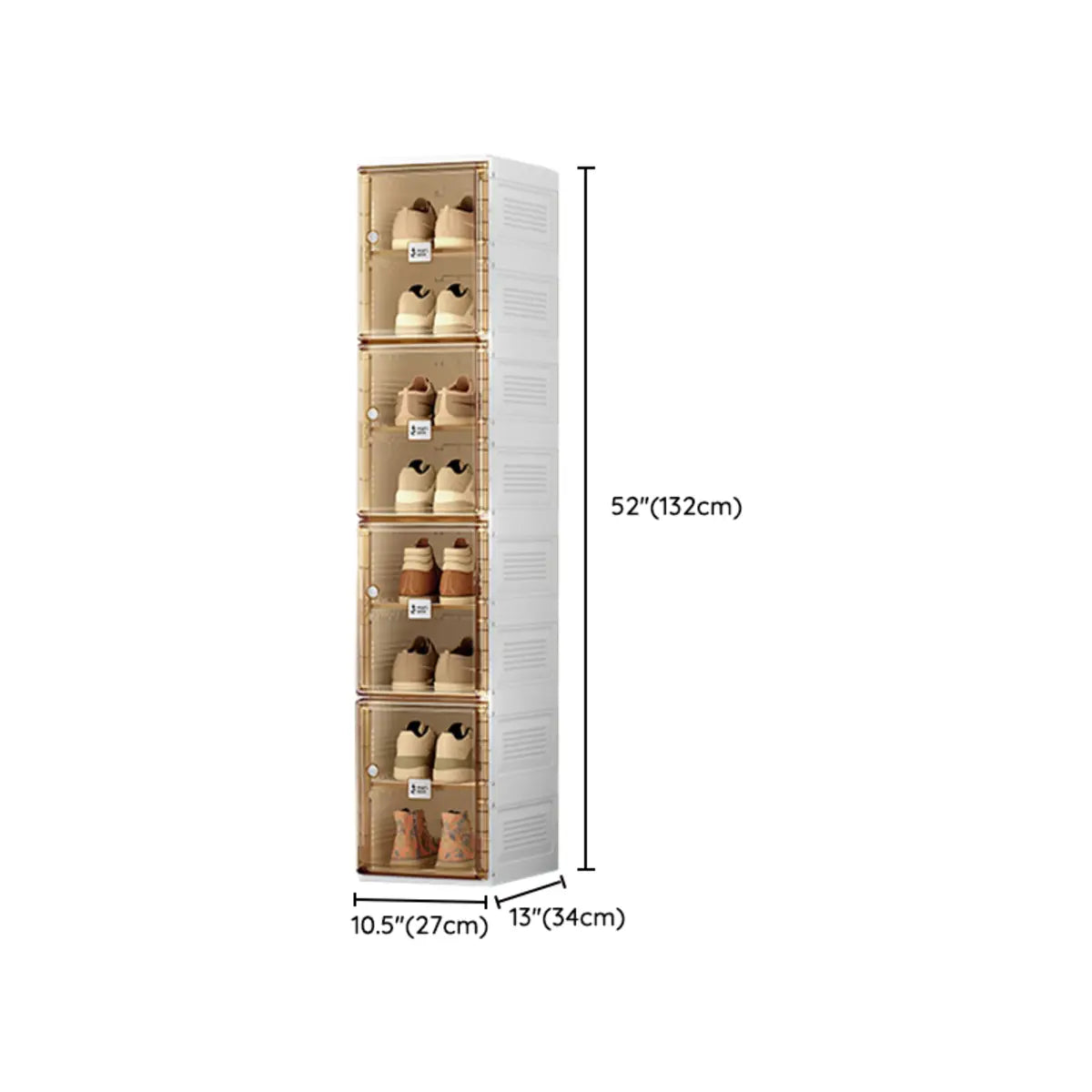 Minimalist Stackable White Plastic Shoe Storage Box Image - 24