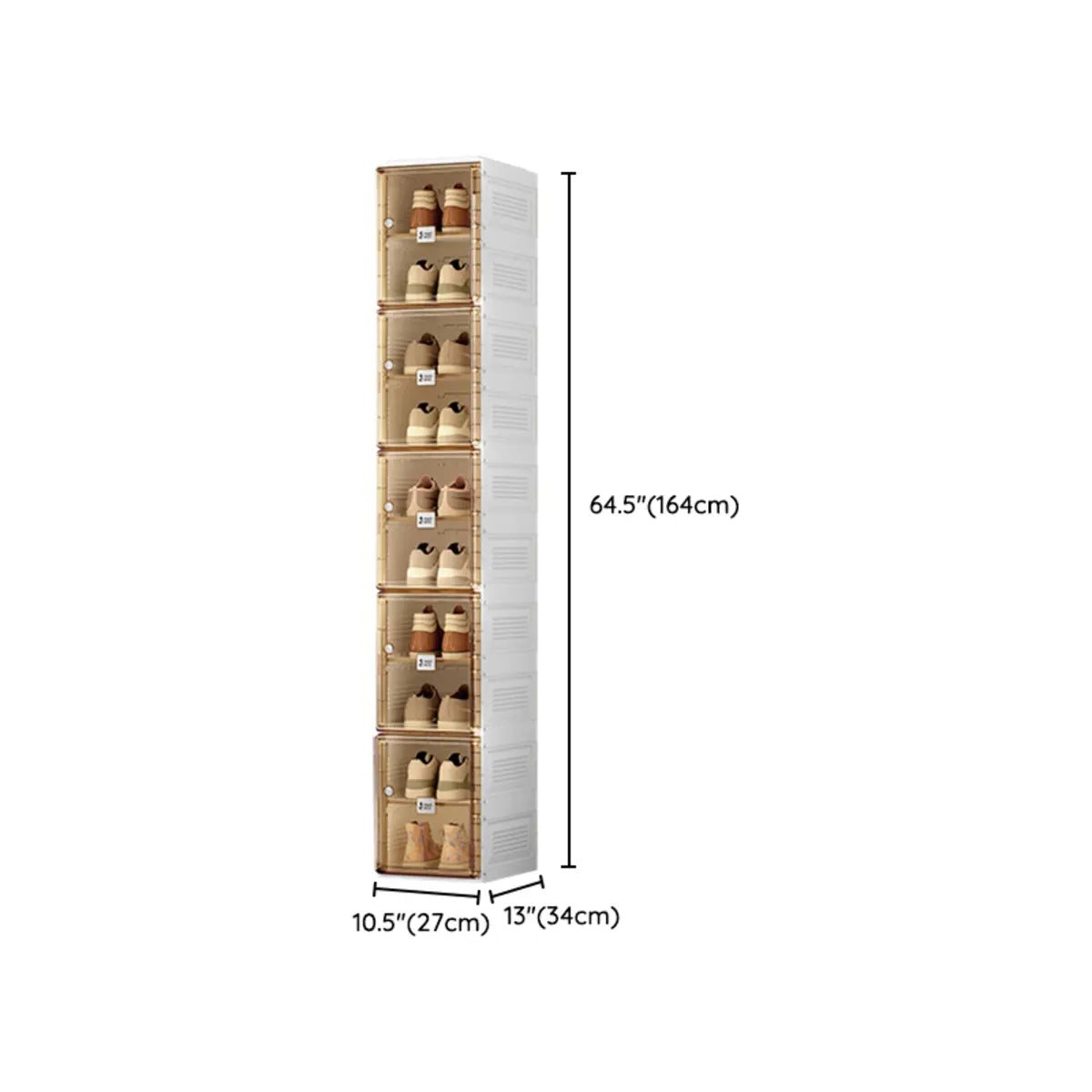 Minimalist Stackable White Plastic Shoe Storage Box Image - 25