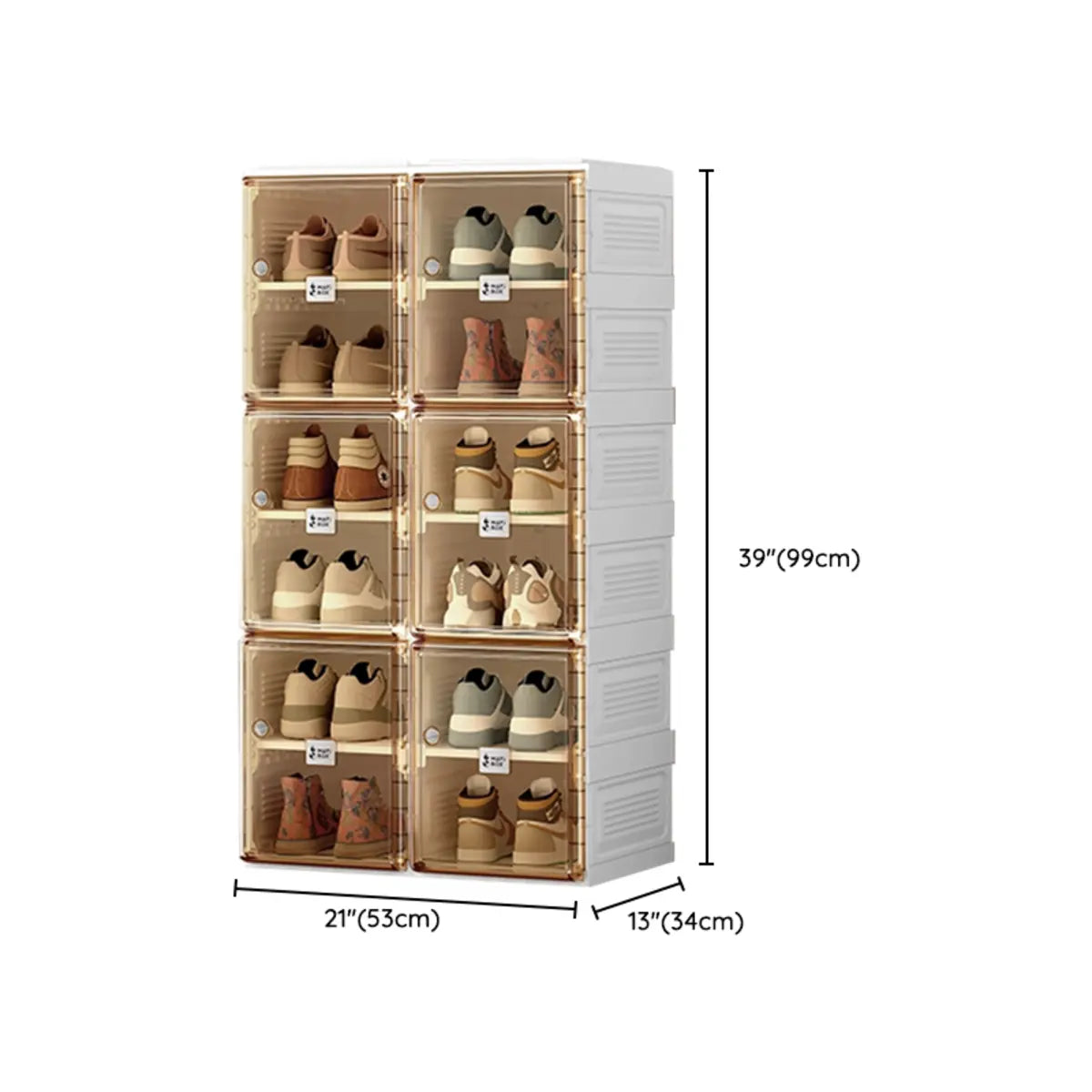 Minimalist Stackable White Plastic Shoe Storage Box Image - 27