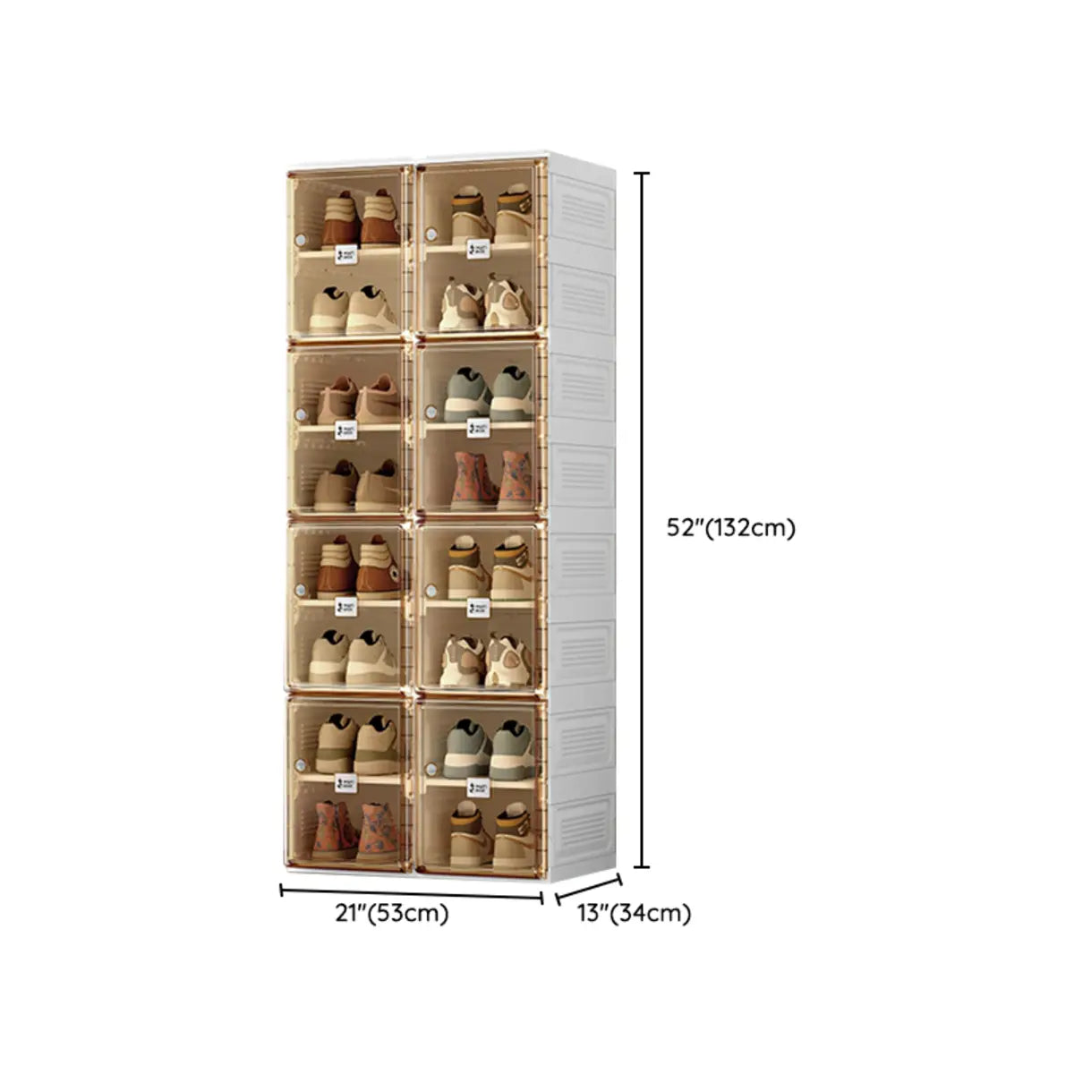 Minimalist Stackable White Plastic Shoe Storage Box Image - 28