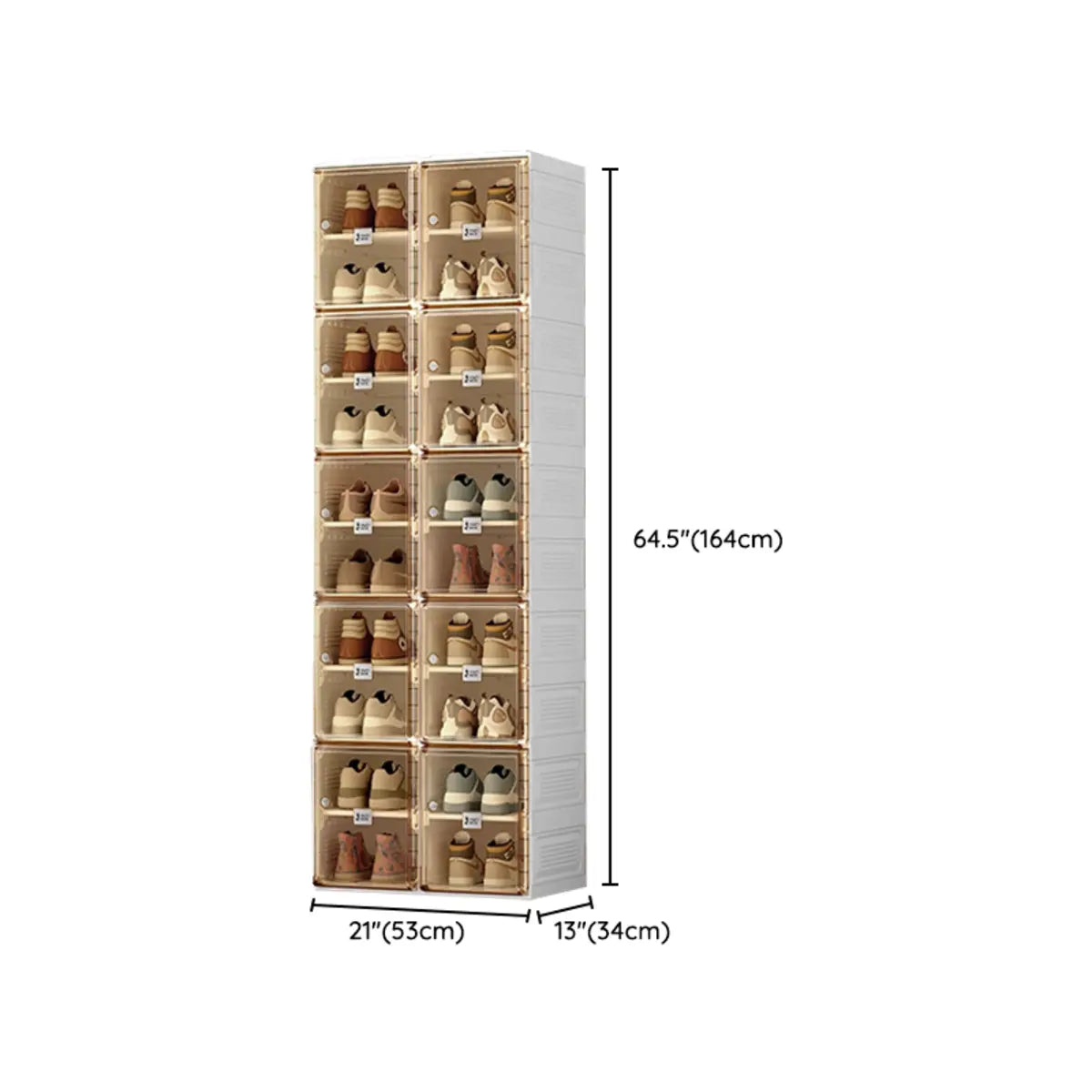 Minimalist Stackable White Plastic Shoe Storage Box Image - 29