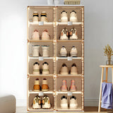 Minimalist Stackable White Plastic Shoe Storage Box Image - 3