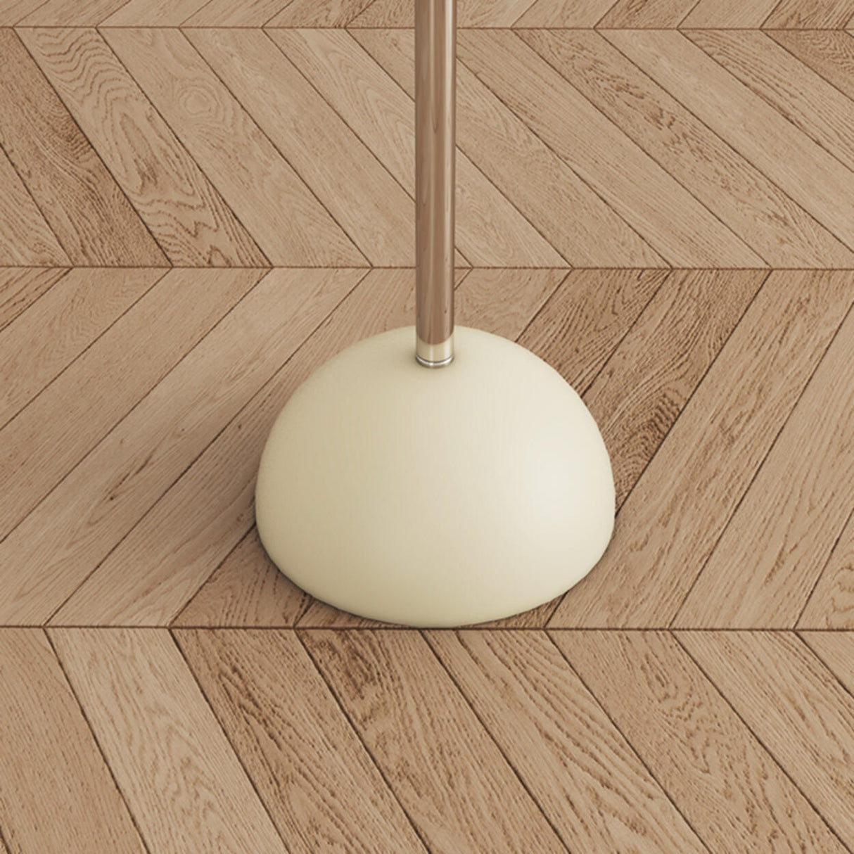 Minimalist Stacked Green Accents and Globe Floor Lamp Image - 11