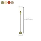 Minimalist Stacked Green Accents and Globe Floor Lamp #size