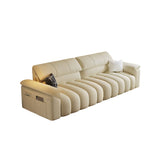 Minimalist Stain Resistant Chalk Fabric Storage Sofa Image - 3