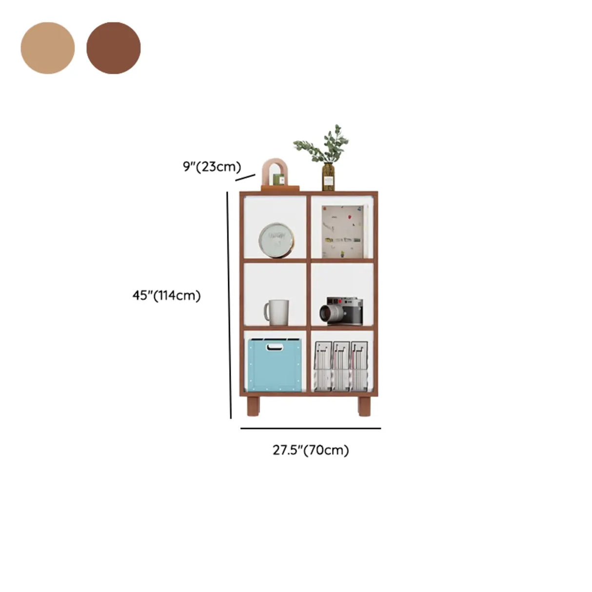Minimalist Timber Open Back Cube Display Bookshelf 