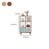Minimalist Timber Open Back Cube Display Bookshelf #size