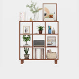 Minimalist Timber Open Back Cube Display Bookshelf Image - 3