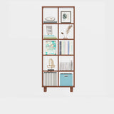 Minimalist Timber Open Back Cube Display Bookshelf Image - 5