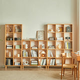 Minimalist Timber Open Back Cube Display Bookshelf Image - 6
