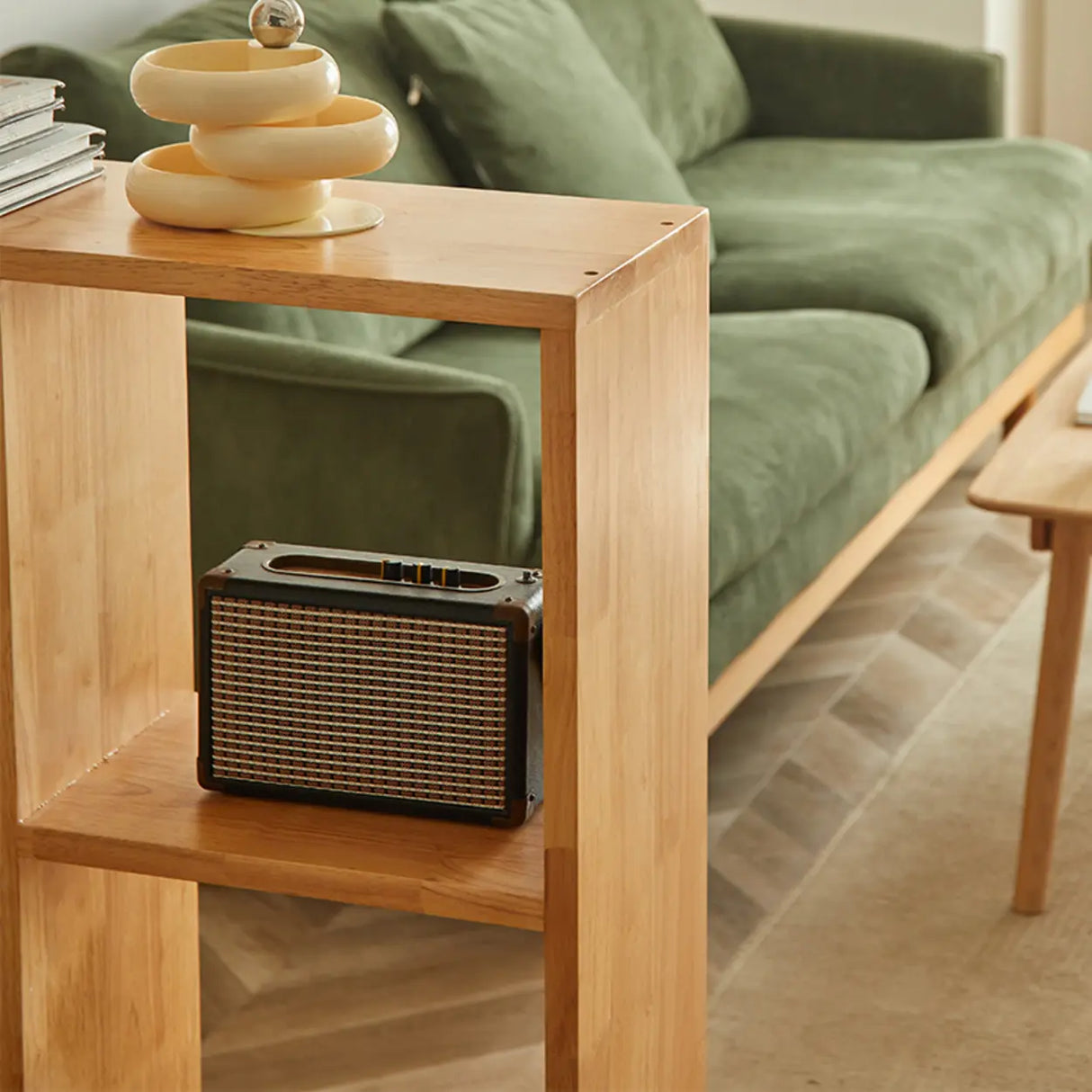 Minimalist Timber Open Back Cube Display Bookshelf Image - 8