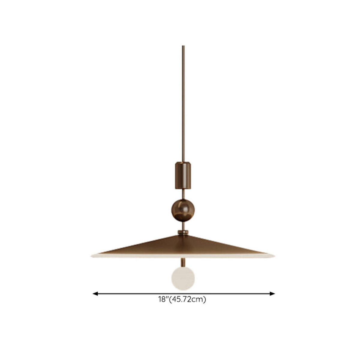 Minimalist UFO Metal Bedroom Pendant Light Flexible Length 