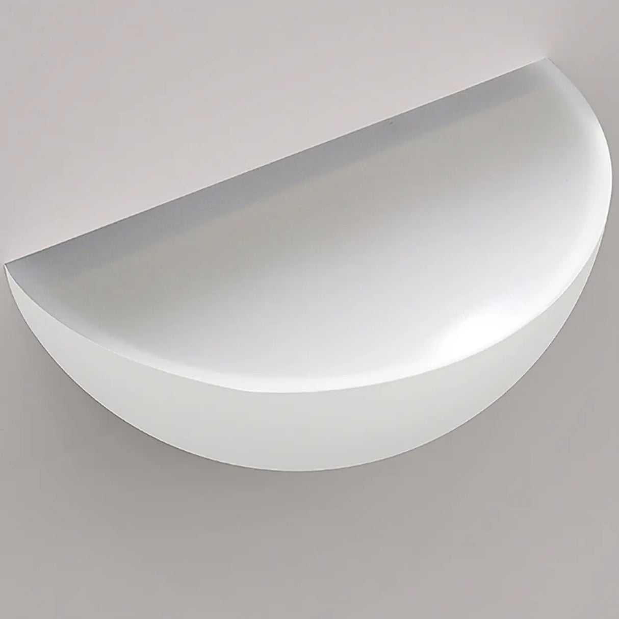 Minimalist Uplight White Half Moon LED Wall Sconce Image - 10