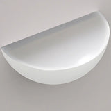 Minimalist Uplight White Half Moon LED Wall Sconce Image - 10