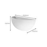 Minimalist Uplight White Half Moon LED Wall Sconce #size