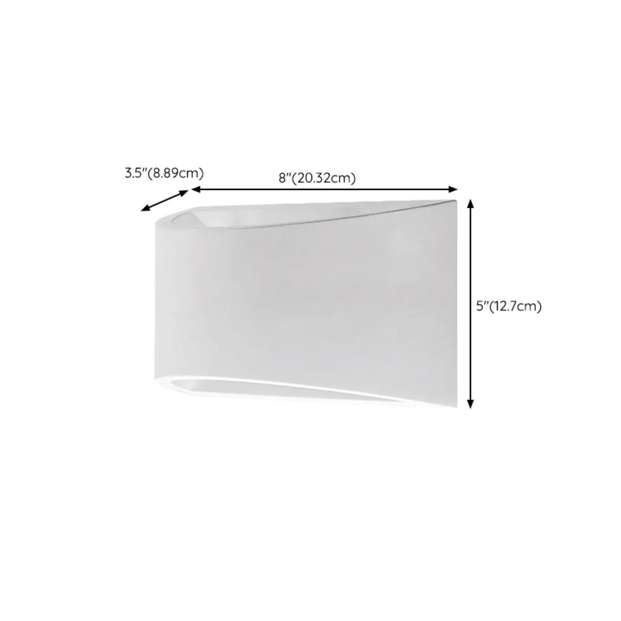 Minimalist Uplight White Half Moon LED Wall Sconce Image - 13