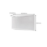 Minimalist Uplight White Half Moon LED Wall Sconce Image - 13