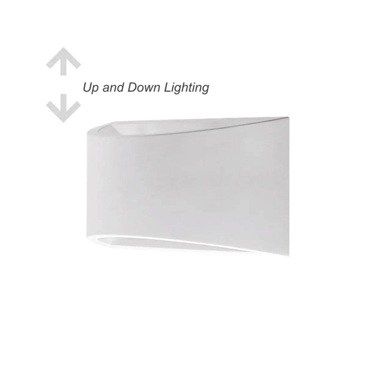 Minimalist Uplight White Half Moon LED Wall Sconce Image - 6