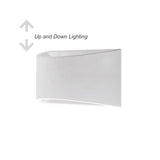 Minimalist Uplight White Half Moon LED Wall Sconce Image - 6