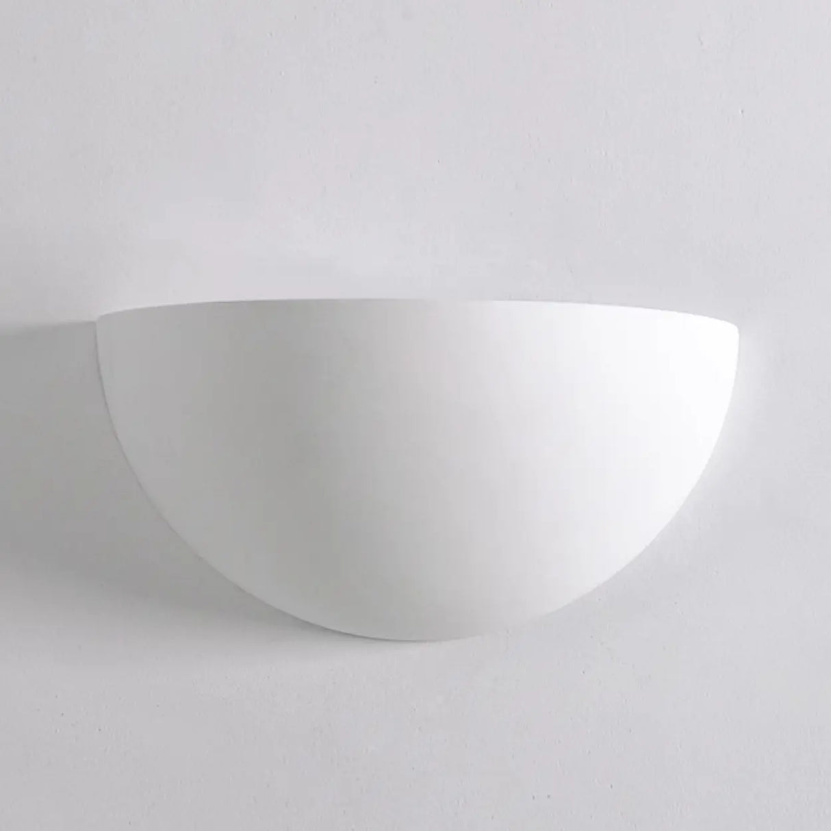 Minimalist Uplight White Half Moon LED Wall Sconce Image - 7